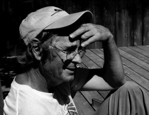 Ted Bowers takes a break on the job site. Photo by Ben Olson.