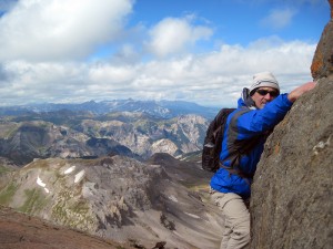 Don Otis climbing Wetterhorn Peak in Colorado’s San Juan Range. Photo courtesy of Don Otis.