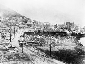 Wallace, Idaho in 1915, five years after the Big Burn. Library of Congress photo.
