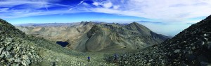 A photo at 13,500’ looking north from Split Mountain. Photo courtesy Don Otis.