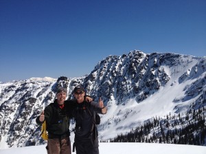 Training for the big ones -- Ken Emerson and Don Otis in Cabinets (winter 2015) – Scotchman’s in the BG (on Goat Mountain)