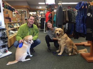 Brent and Nicole Eacret, posing with Drake (left) and Waylon (right).