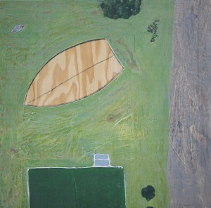 A painting called "Huff's House" by Tricia Florence.