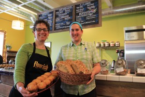 Owners Vicki Reich, left, and Marah Jacobs, right, showing off a few of their yummy concoctions. Photo by Ben Olson.