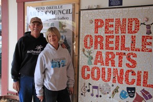 Chris and Judy Thompson photographed by Ben Olson outside of the POAC Gallery.