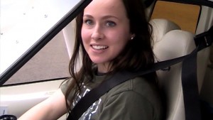 Carly Orr on her first solo flight. Courtesy photo.