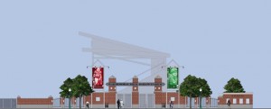 An artist's rendition of how Memorial Field will look after the construction is finished. Drawing courtesy of Friends of Memorial Field.