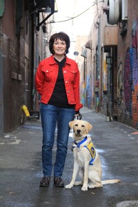 Lilly Mitsui and her special pupil, Falcon. Photo by Ben Olson.