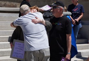 Approximately 70 Boiseans attended a rally at the Idaho State Capitol in solidarity with the victims of the attack in Orlando, Fla. Photo by Harrison Berry.