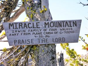 The sign commemorating an amazing survival. Photo by Jen Heller.