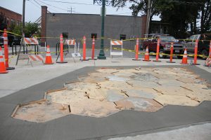 Jeff Jones Town Square, the site of the Solar Roadways demonstration project in Sandpoint. Photo by Ben Olson.