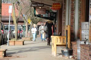 The sidewalk along North First Ave. Photo by Ben Olson.
