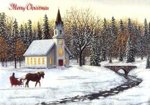religious-christmas-evening-church-december-snow-winter-holiday-sleigh-illustration-art-artwork-wide-screen-occasion-hd-desktop