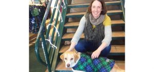  Lindsey Larson takes a break from her busy day to hang with Drake.